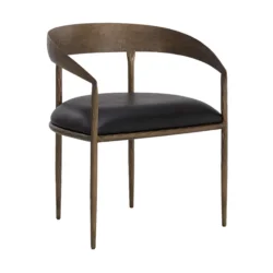 SUNPAN ZANATTA DINING ARMCHAIR CHARCOAL BLACK 110999 montreal