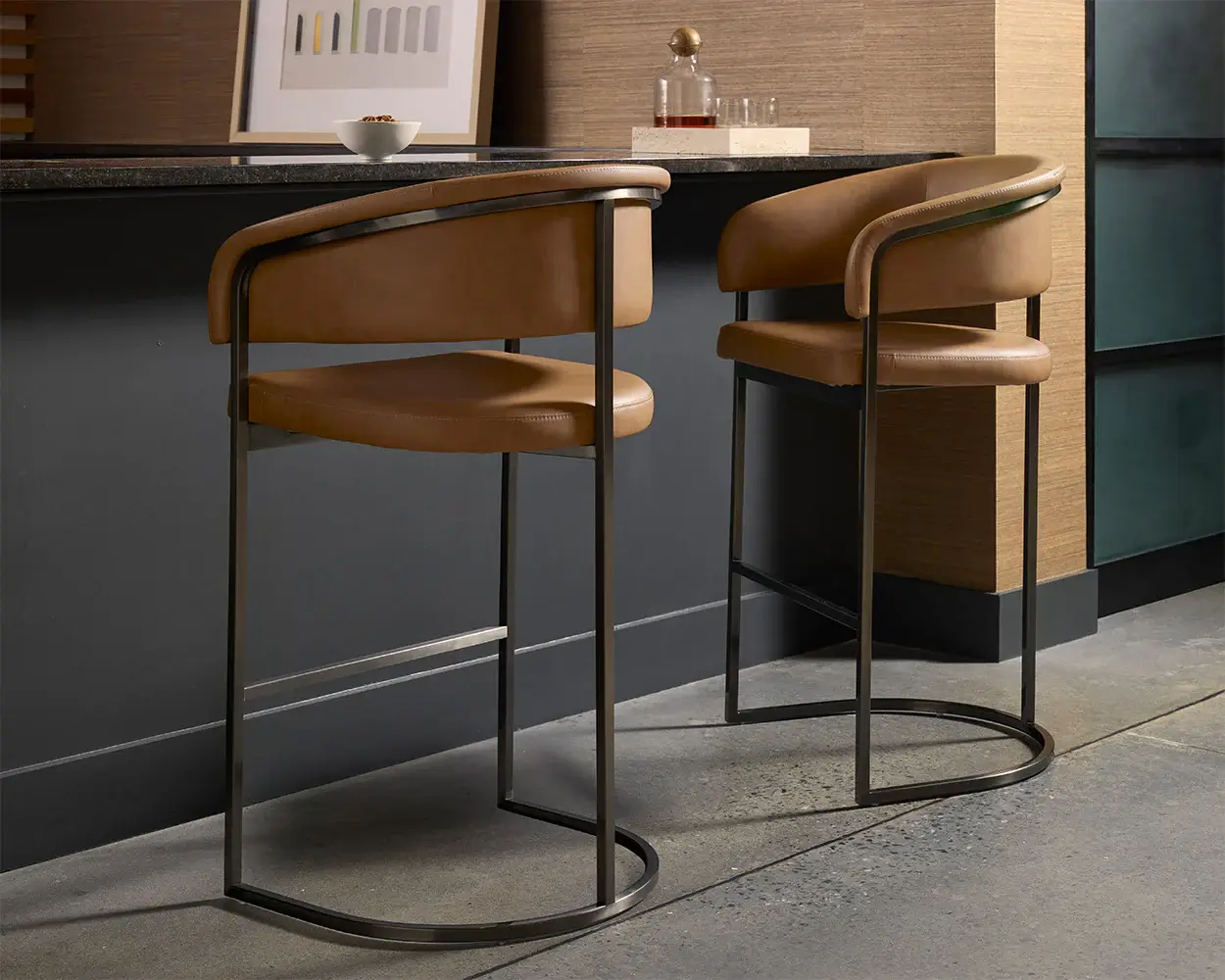 SUNPAN MARRIS BARSTOOL COGNAC 111155 edmonton