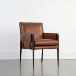 sunpan mauti dining armchair brown tobacco 111455 vaughan