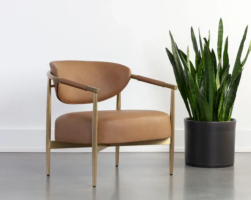 SUNPAN HELOISE LOUNGE CHAIR MILIKEN COGNAC 112062 godridge