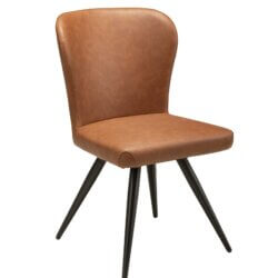 FURNISHINGS' MATE AMELIE CHAIR COGNAC SET OF TWO DC 402-CN-MB hailfax