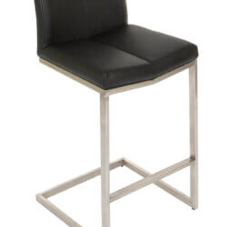 FURNISHINGS' MATE CECIL COUNTER STOOL BLACK SET OF TWO BS 019-BK aurora