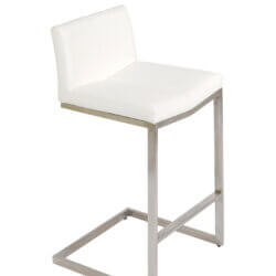 FURNISHINGS' MATE CECIL COUNTER STOOL WHITE SET OF TWO BS 019-WH nobleton