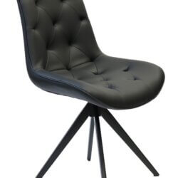 FURNISHINGS' MATE CICI SWIVEL CHAIR BLACK SET OF TWO DC 622-BL-SWV caledon