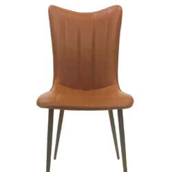 FURNISHINGS MATE CLAUDIA CHAIR COGNAC SET OF TWO DC 372-CN perth
