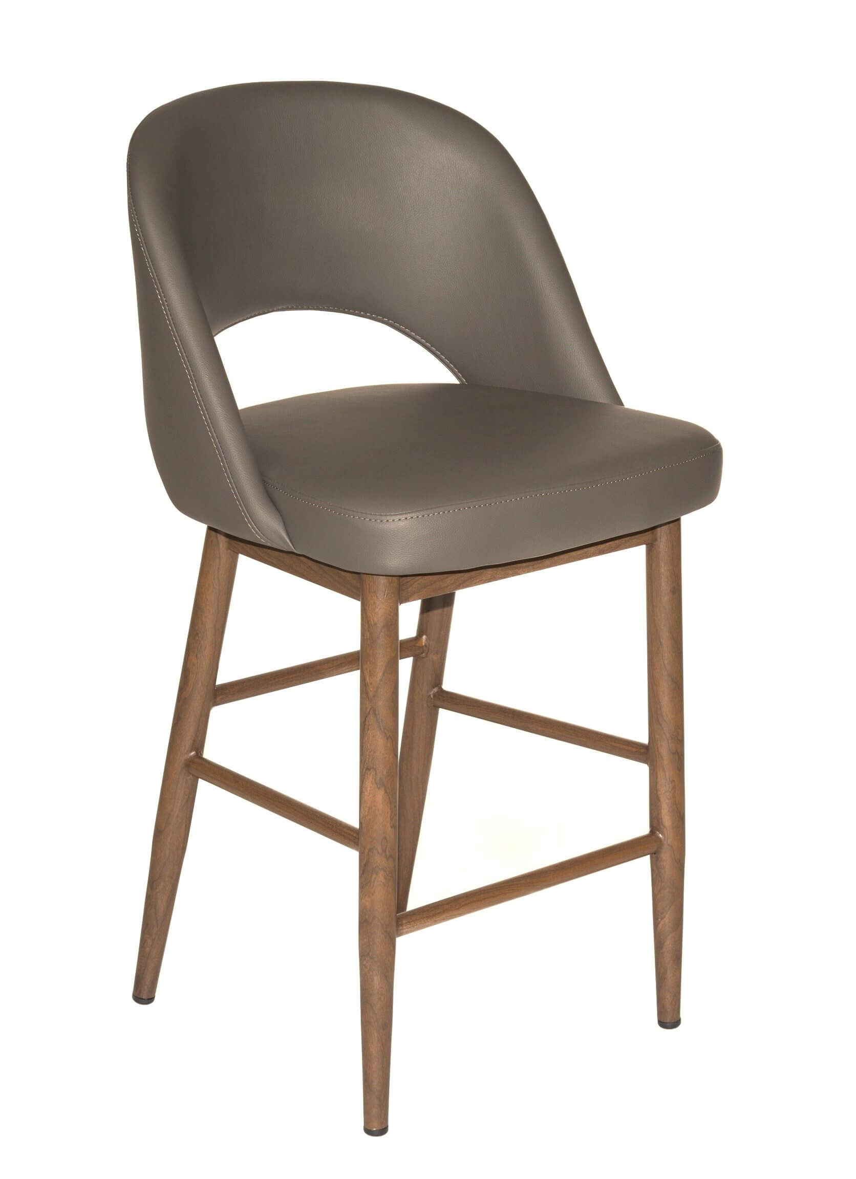 FURNISHINGS MATE HENRICK BAR STOOL GREY SET OF TWO BS T11-GR-BW