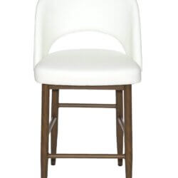 FURNISHINGS MATE HENRICK BAR STOOL WHITE SET OF TWO BS T11-WH-BW