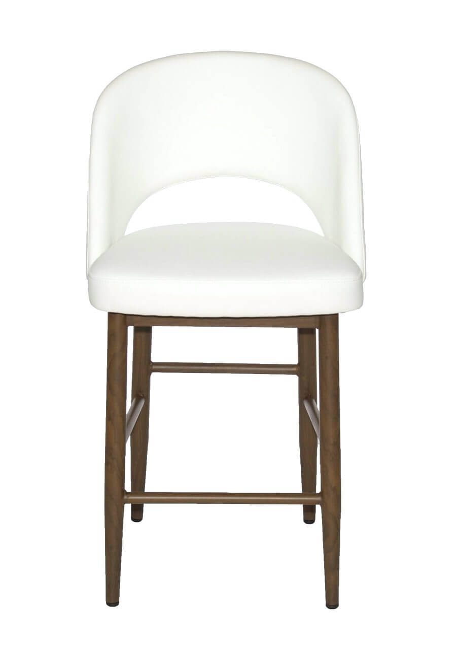 FURNISHINGS MATE HENRICK BAR STOOL WHITE SET OF TWO BS T11-WH-BW