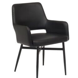 FURNISHINGS MATE ISAAC CHAIR BLACK SET OF TWO DC T16-BL-BB kingston
