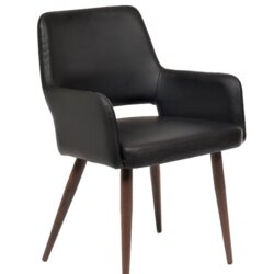 FURNISHINGS MATE ISAAC CHAIR BLACK SET OF TWO DC T16-BL-BW peterborough