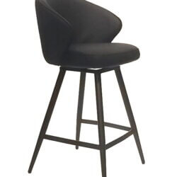 FURNISHINGS MATE JULIE COUNTER STOOL BLACK SET OF TWO CS 6430-BL kleinburg