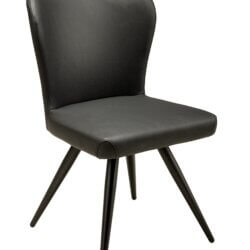 FURNISHINGS' MATE AMELIE CHAIR BLACK SET OF TWO DC 402-BL-MB calgary