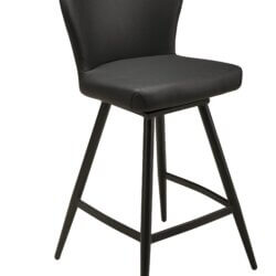 FURNISHINGS' MATE AMELIE COUNTER STOOL BLACK SET OF TWO CS 6402-BL-MB vaughan