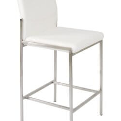 FURNISHINGS MATE ANGLE COUNTER STOOL WHITE SET OF TWO BS 030-WH-SS perth