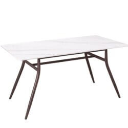 FURNISHINGS MATE CARIBOU TABLE WHITE SINTERED STONE DT Y02-STN1 W vaughan