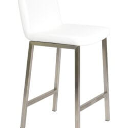 FURNISHINGS MATE COREY COUNTER STOOL WHITE SET OF TWO BS 213-WH-SS perth