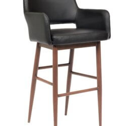 FURNISHINGS MATE ISAAC COUNTER STOOL BLACK SET OF TWO CS T16-BL-BW kingston