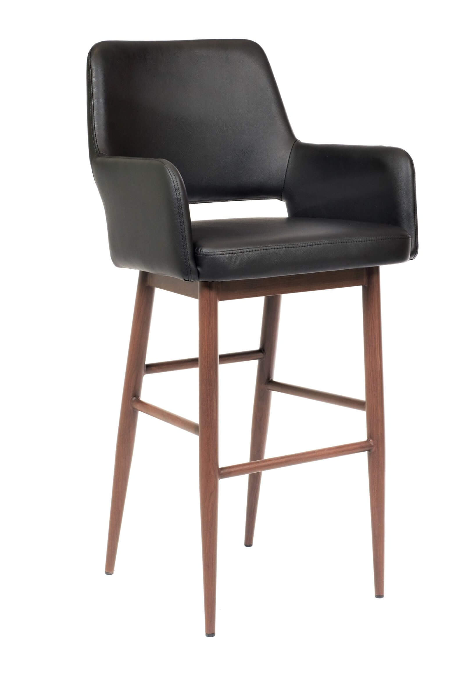 FURNISHINGS MATE ISAAC COUNTER STOOL BLACK SET OF TWO CS T16-BL-BW kingston