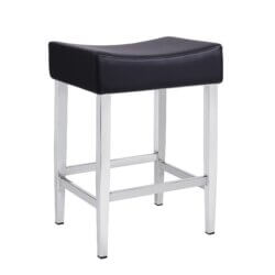 FURNISHINGS MATE JACK COUNTER STOOL BLACK SET OF TWO CS 402-BL-CHR nobleton