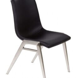 FURNISHINGS MATE MOON CHAIR BLACK SET OF TWO DC 006-BL-SS vancouver