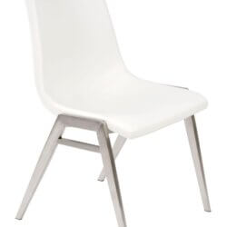 FURNISHINGS MATE MOON CHAIR WHITE SET OF TWO DC 006-WH-SS vaughan