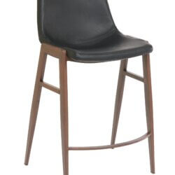 FURNISHINGS MATE MOON COUNTER STOOL BLACK SET OF TWO CS 006-BL-BW woodbridge