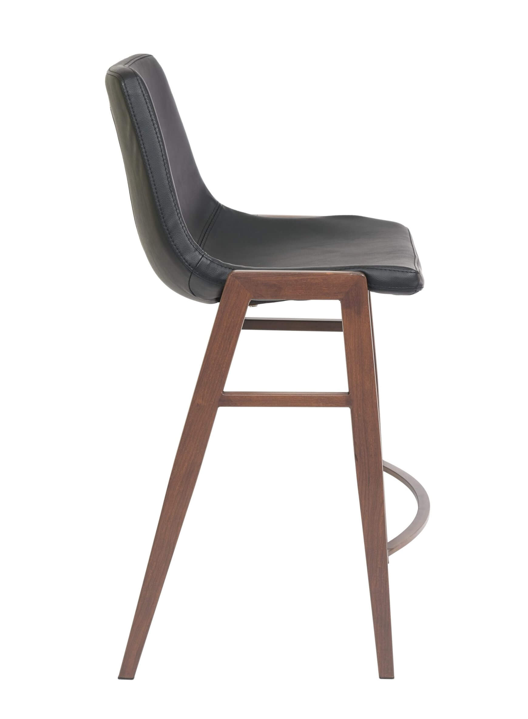 FURNISHINGS MATE MOON COUNTER STOOL BLACK SET OF TWO CS 006-BL-BW woodbridge