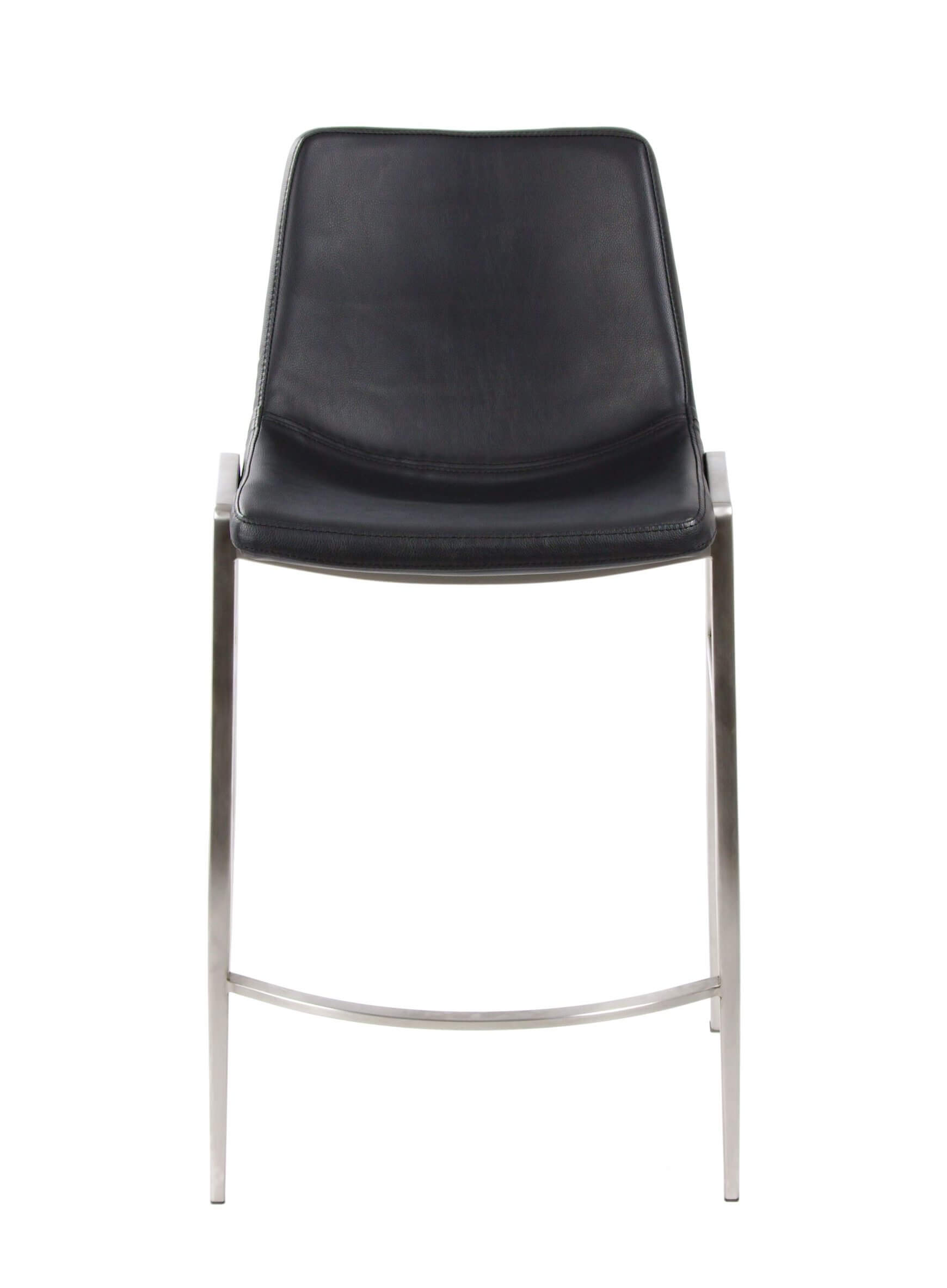 FURNISHINGS MATE MOON COUNTER STOOL BLACK SET OF TWO CS 006-BL-SS niagara