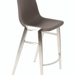 FURNISHINGS MATE MOON COUNTER STOOL GREY SET OF TWO CS 006-GR-SS aurora