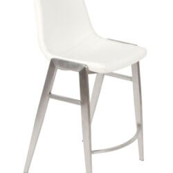 FURNISHINGS MATE MOON COUNTER STOOL WHITE SET OF TWO CS 006-WH-SS newmarket