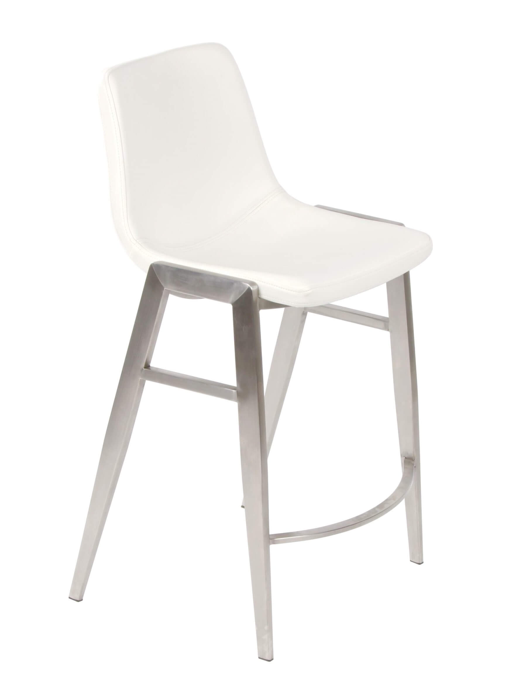 FURNISHINGS MATE MOON COUNTER STOOL WHITE SET OF TWO CS 006-WH-SS newmarket