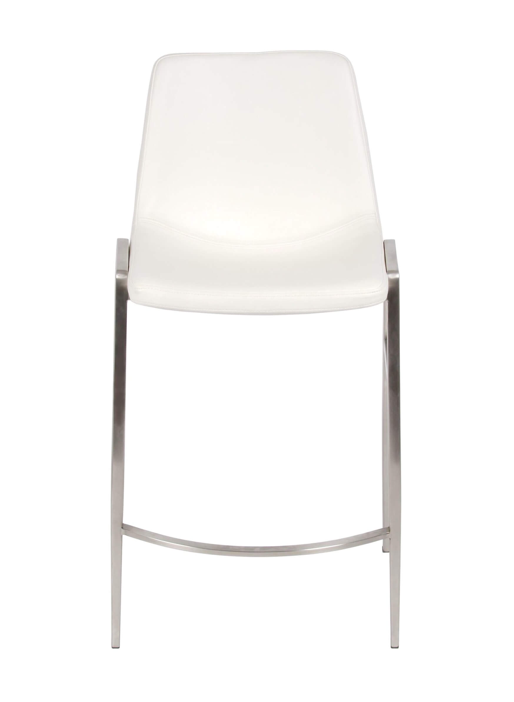 FURNISHINGS MATE MOON COUNTER STOOL WHITE SET OF TWO CS 006-WH-SS newmarket