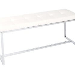 FURNISHINGS MATE NARROW BENCH WHITE E30-WH-SS perth