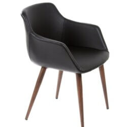 FURNISHINGS MATE OWEN CHAIR BLACK SET OF TWO DC 345-BL-BW aurora