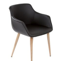 FURNISHINGS MATE OWEN CHAIR BLACK SET OF TWO DC 345-BL-WO niagara