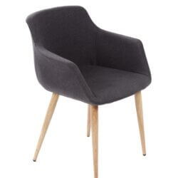 FURNISHINGS MATE OWEN CHAIR GRAPHITE SET OF TWO DC 345-GP-WO nobleton