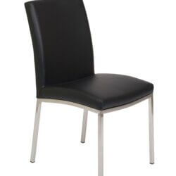 FURNISHINGS MATE SID CHAIR BLACK SET OF TWO DC 066-BL-SS caledon