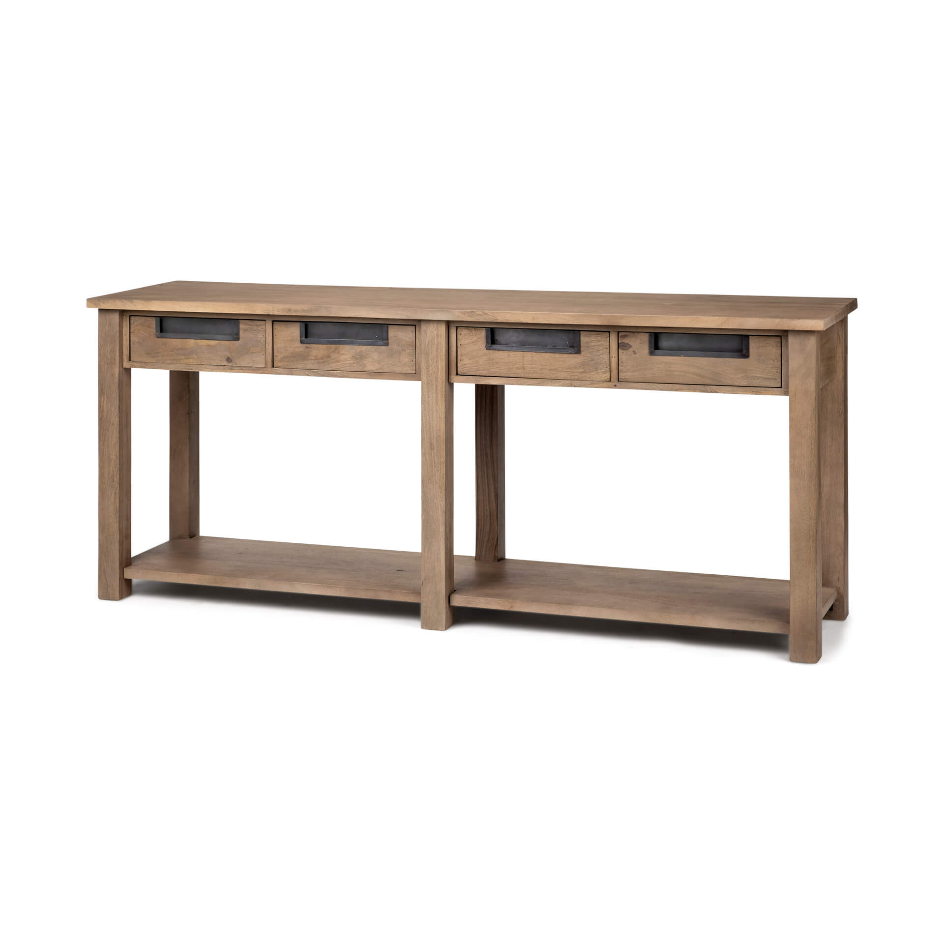 MERCANA HARRELSON BROWN WOOD 4 DRAWER CONSOLE 68205 perth