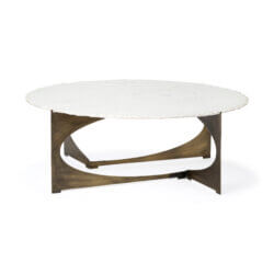 MERCANA REINHOLD LIVE-EDGE MARBLE TOP COFFEE TABLE 68232-AB gatineau