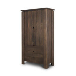 MERCANA WALLEN DARK BROWN WOOD CURIO CABINET 71008 belleville