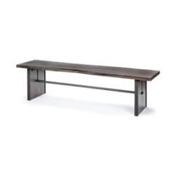 MERCANA LEDGER LIVE EDGE WOODEN BROWN BENCH 68242 king city