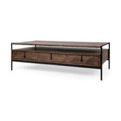 MERCANA GLENN DARK WOOD DRAWER COFFEE TABLE 69016 burlington