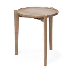 MERCANA CLEAVER ROUND WOOD ACCENT TABLES 69023 perth