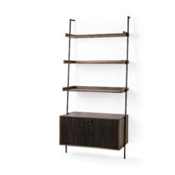 MERCANA GRACE TWO-TONED WOOD SHELVING UNIT 68847-AB oakville