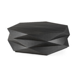MERCANA ARRETO HEXAGONAL BLACK WOOD COFFEE TABLE 69541 calagary