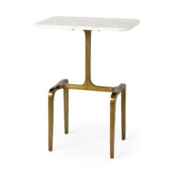 MERCANA PRESTON WHITE MARBLE TOP ACCENT TABLE 69672 edmonton