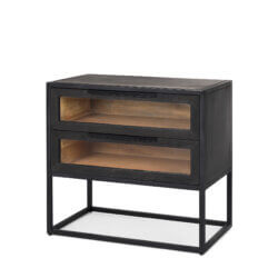 MERCANA SLOAN BLACK WOOD SIDE TABLE 69888 edmonton