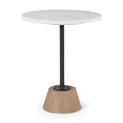 MERCANA MAXWELL 20" MARBLE ROUND SIDE TABLE 69975-AB grimsby
