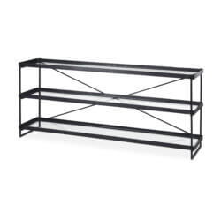 MERCANA TREY BLACK METAL AND GLASS CONSOLE 69785 edmonton