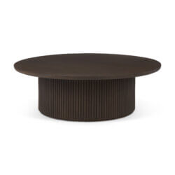 MERCANA TERRA DARK BROWN FLUTER ROUND COFFEE TABLE 69877 edmonton